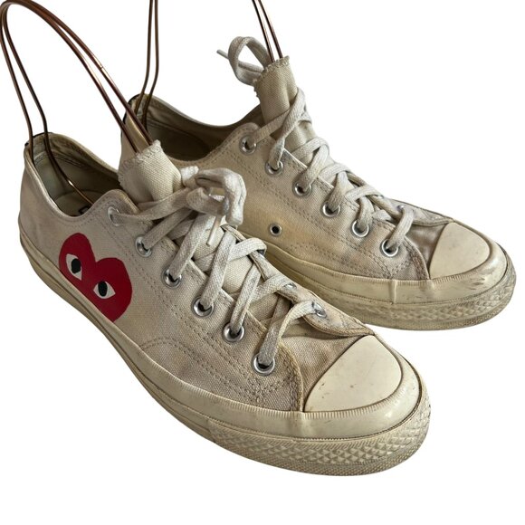 Comme des Garçons Play Converse Low Chuck Taylor Sneakers - Picture 1 of 14